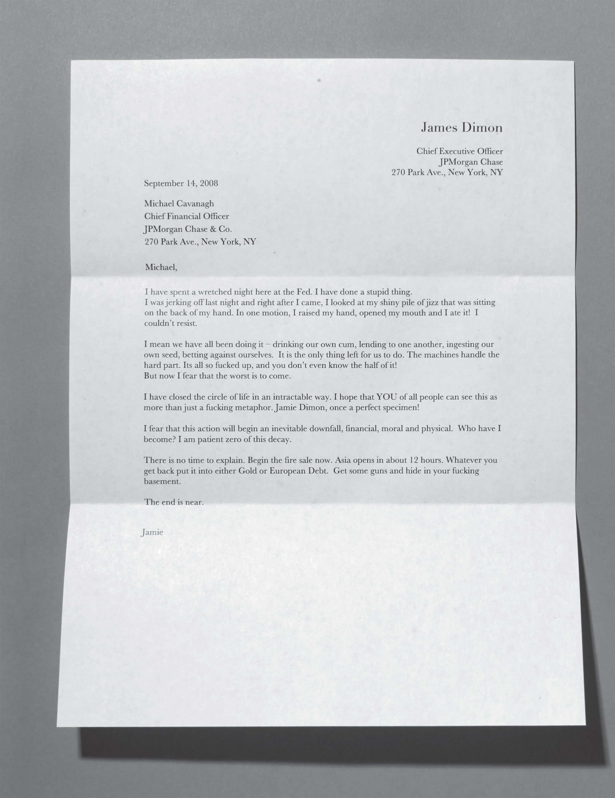 Imagining CEO Jamie Dimon's Love Letters VICE